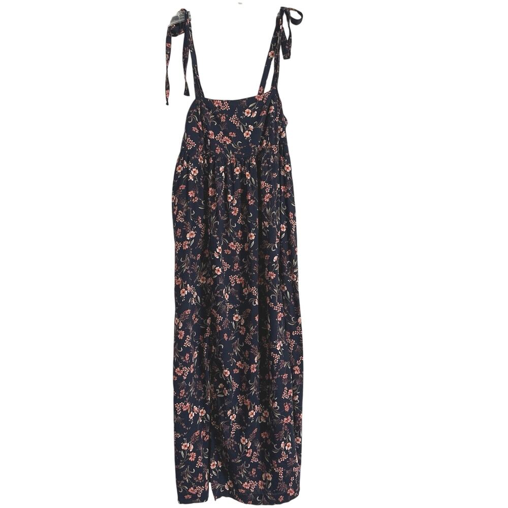 Old Navy Babydoll Floral Midi Dress Womens Size XS Pockets Feminine Travel Y2K
